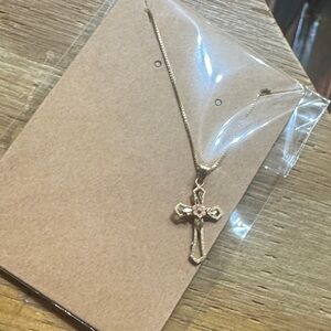 14k Gold Cross Pendant Necklace